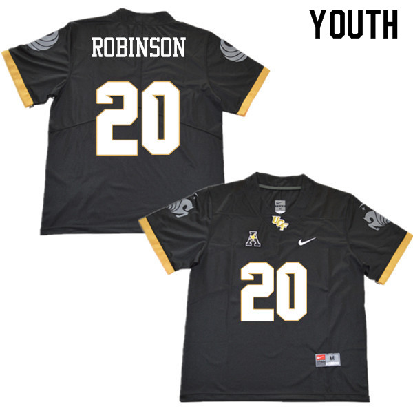 Youth #20 Josh Robinson UCF Knights College Football Jerseys Sale-Black